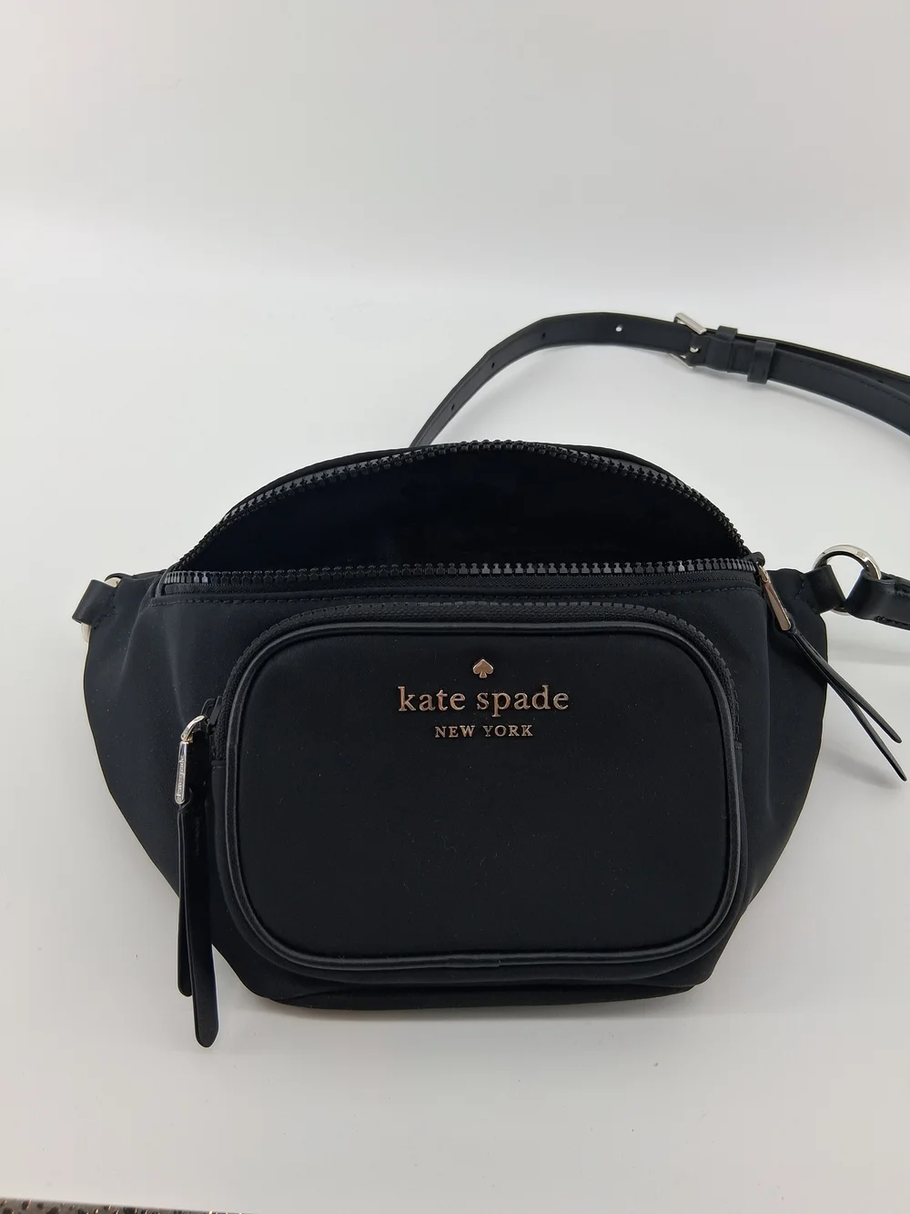kate spade black mini belt bag with gold logo - Picture 3 of 3